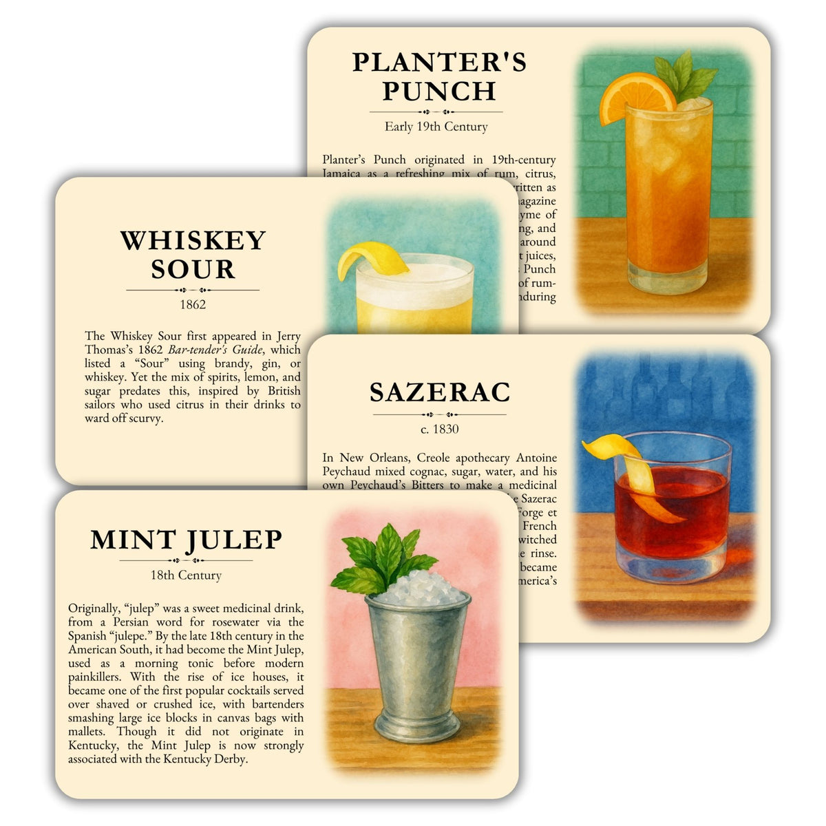 History By The Glass: The Origins of Classic Cocktails (1806–1919