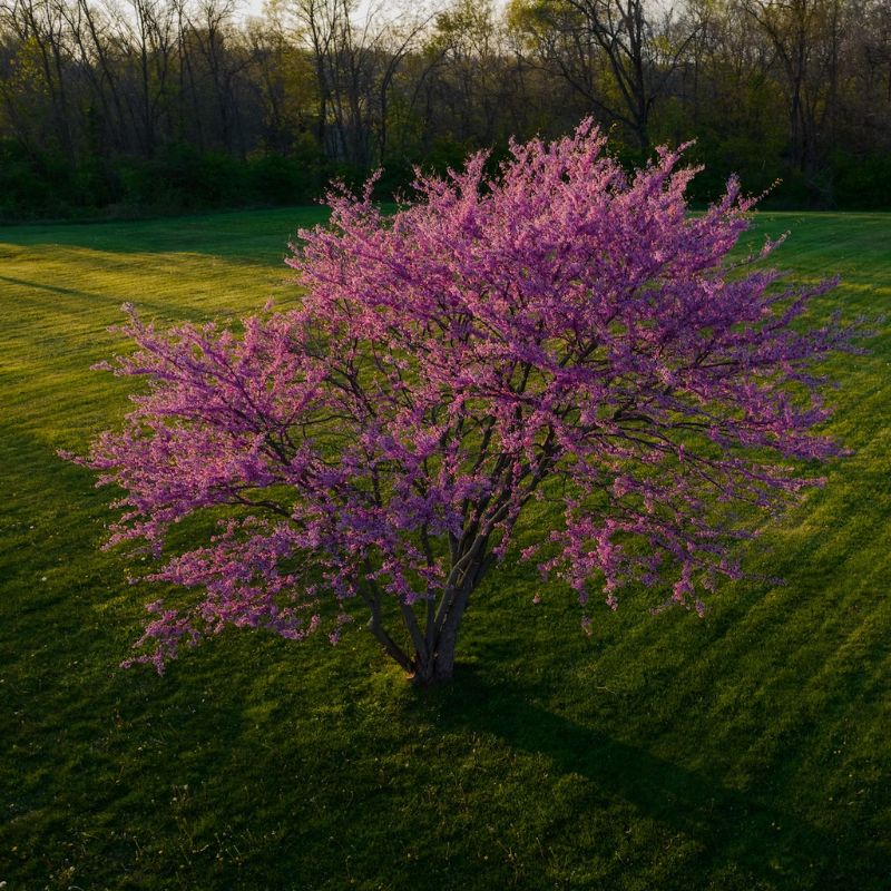 The redbud trees are famous for their bright flowers, glossy foliage, and dark-colored winter buds. - History By Mail