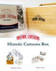History By Mail's Historic Cartoons Box: 50 cards printed on high-quality card stock in original colors with descriptions of historical context and explanations of each image.