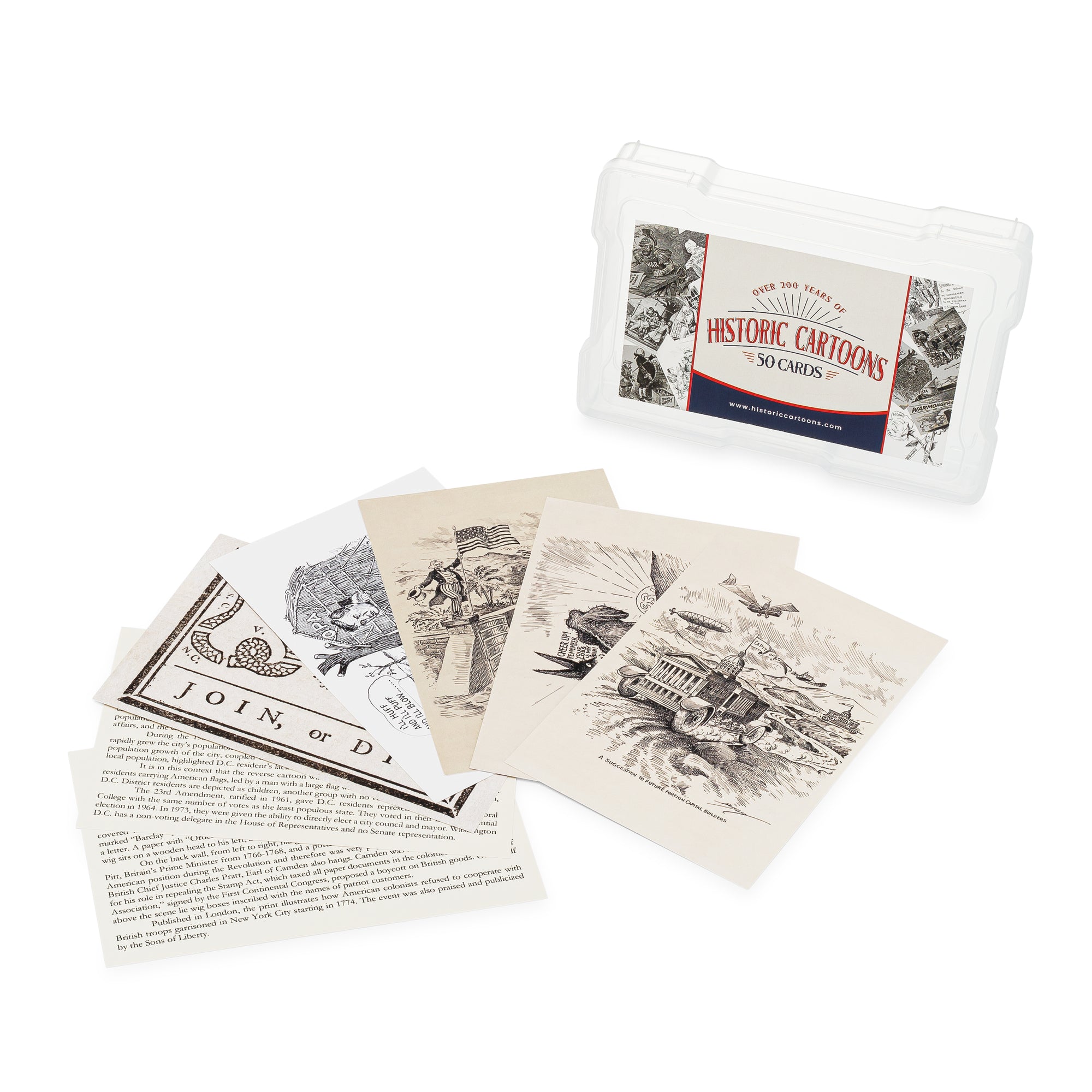 Historic Cartoons Box (Set of 50 Cards) - History by Mail