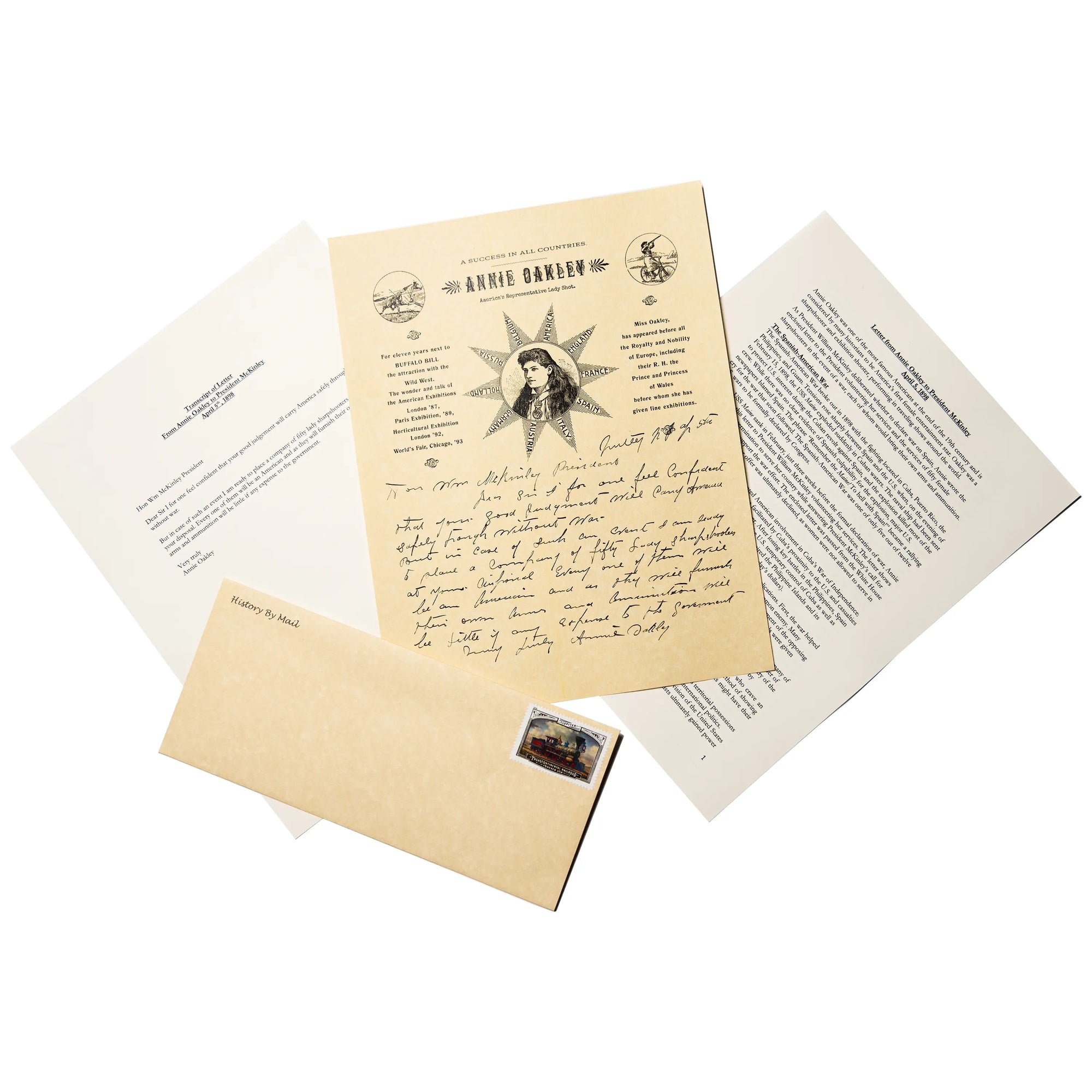 Letter from Annie Oakley replica