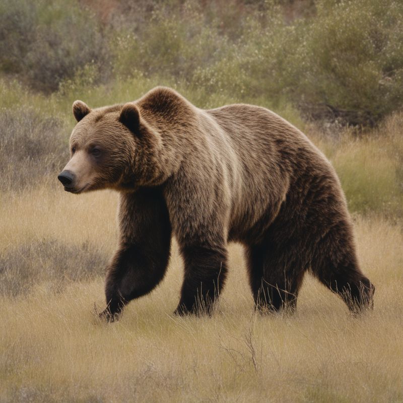 The California Grizzly Bear has a humped shoulder and is brown-golden in color. - History By Mail