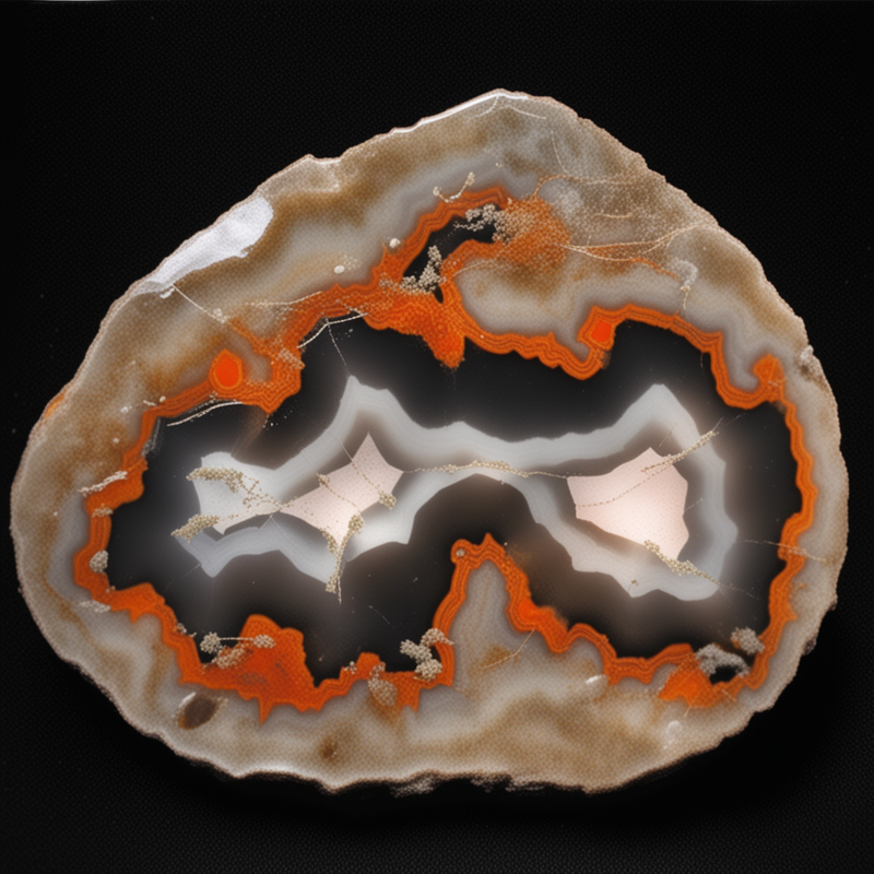 The color bands in Kentucky agate look multicolored, and the hues—whether red, yellow, black, or white—appear to be solid colors. - History By Mail