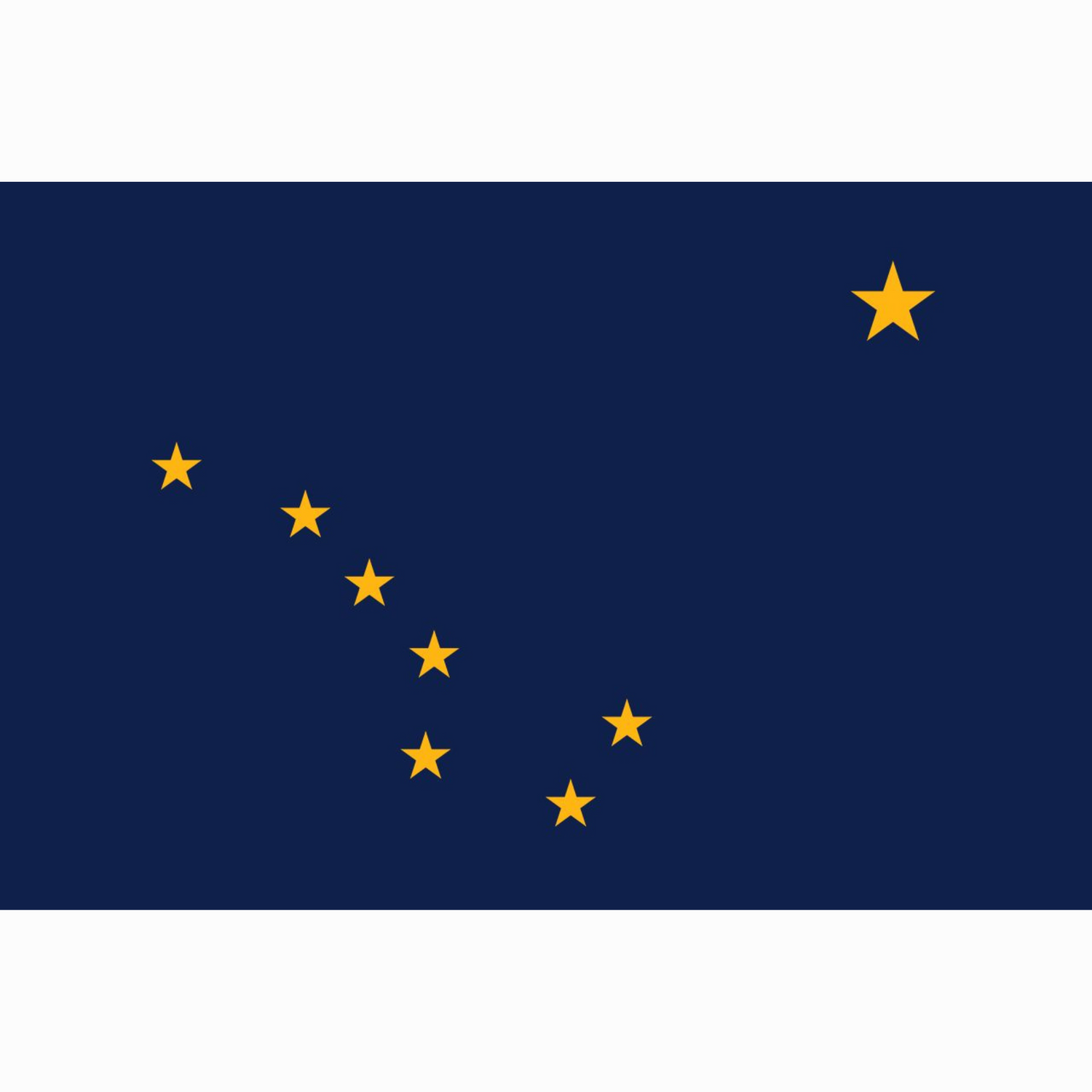 The official state flag of Alaska was adopted in 1927 and showcases a blue field with eight gold stars. - History By Mail