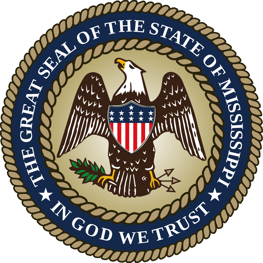 The Mississippi State Seal, adopted in 2021, features an eagle in the center of the seal. - History By Mail