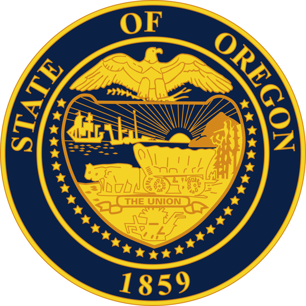 The Oregon State Seal, adopted in 1987, features an American eagle atop a shield. - History By Mail