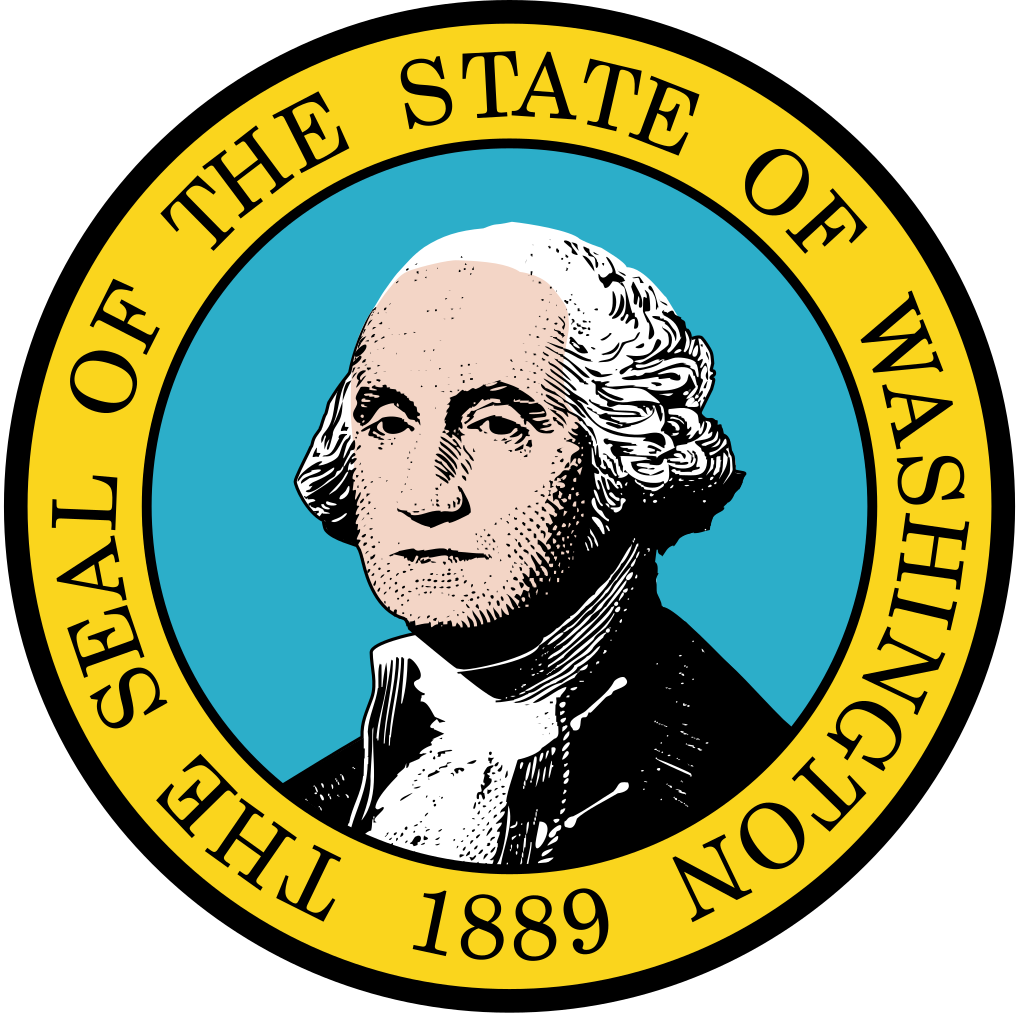 The Washington State Seal, adopted in 1889, features a portrait of George Washington. - History By Mail
