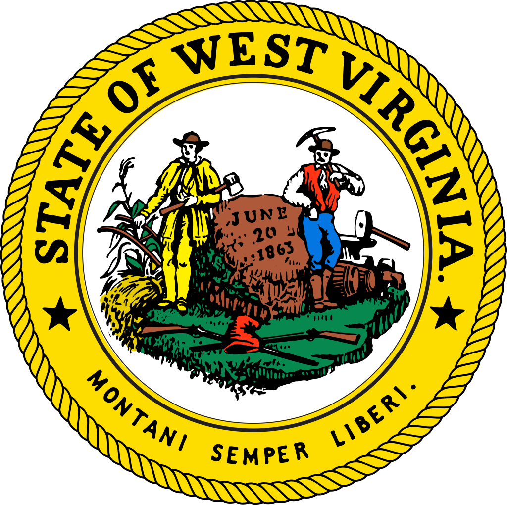 The West Virginia State Seal, adopted in 1863, features a boulder that has been inscribed June 20, 1863. - History By Mail