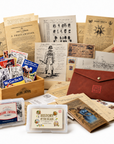 History By Mail Ultimate History Bundle featuring replica historical letters and documents, historic cartoon cards, History By The Glass, wooden display box, and keepsake folio.