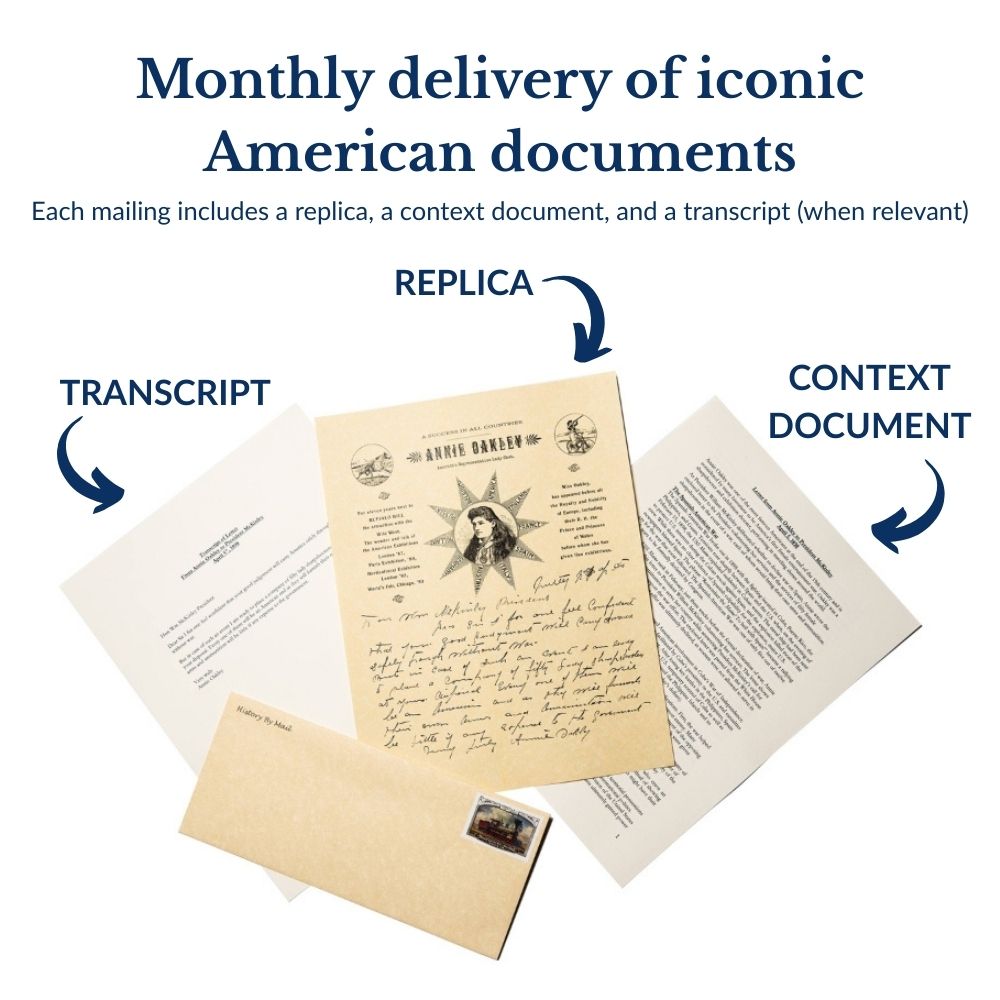 Letter from Annie Oakley to President McKinley