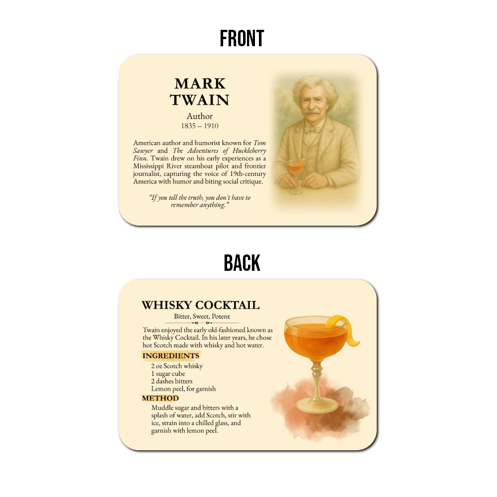 Cocktails &amp; Drinks of Historic Figures