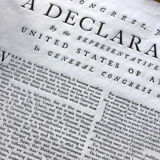 Edes "Declaration of Independence" from the Printing Office of Edes & Gill in Boston