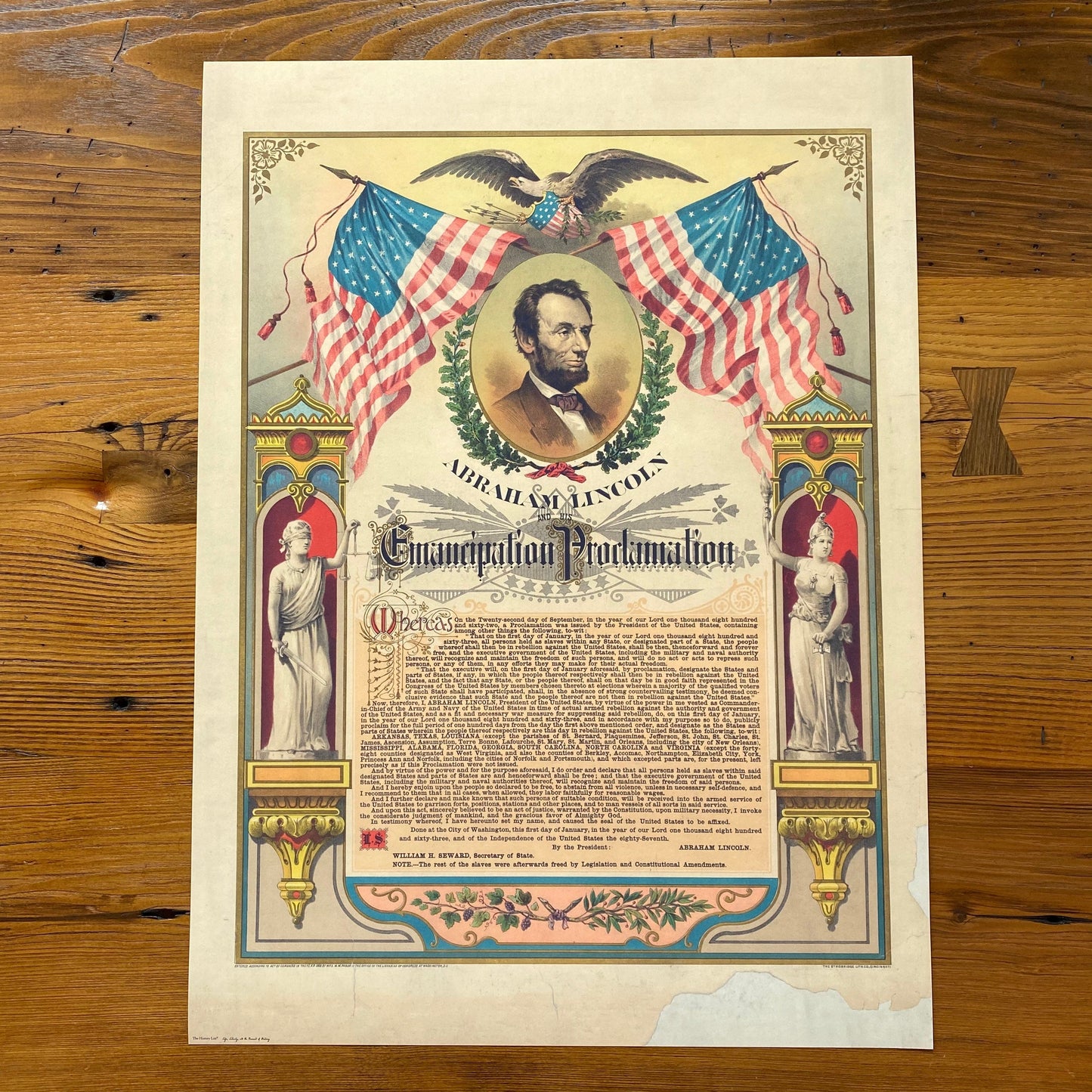 Abraham Lincoln and the Emancipation Proclamation — Archival print