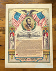 Abraham Lincoln and the Emancipation Proclamation — Archival print