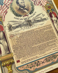 Abraham Lincoln and the Emancipation Proclamation as a small poster