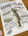 "Grand Old Flag" as a small poster