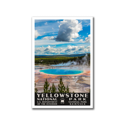 Yellowstone National Park Poster-WPA (Grand Prismatic Spring)
