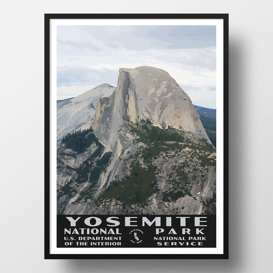 Yosemite National Park Poster-WPA (Half Dome)
