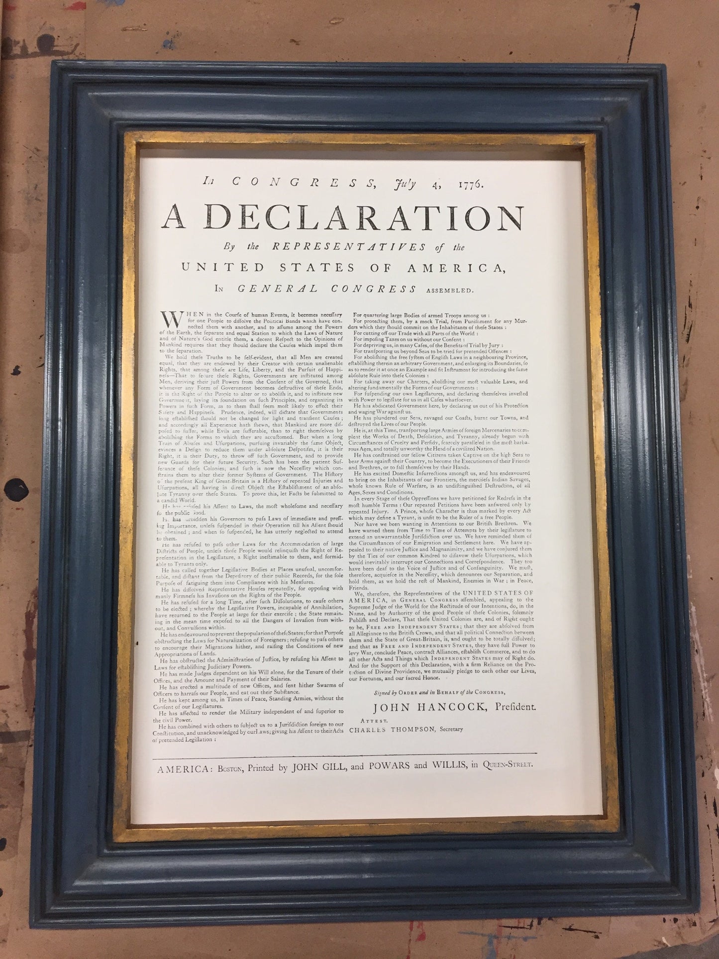 Edes "Declaration of Independence" from the Printing Office of Edes & Gill in Boston