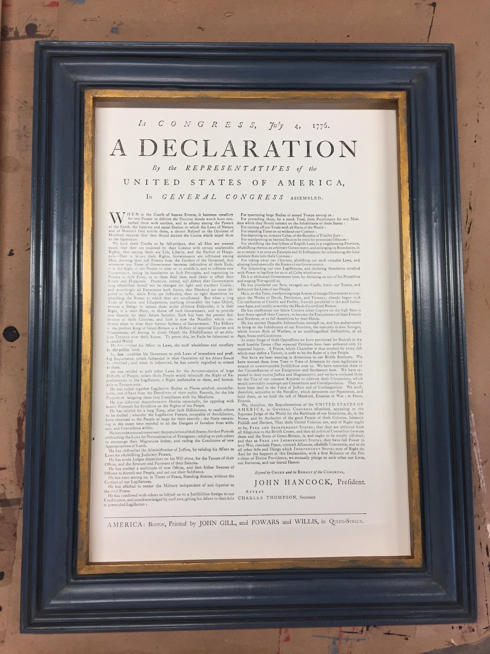 Edes &quot;Declaration of Independence&quot; from the Printing Office of Edes &amp; Gill in Boston