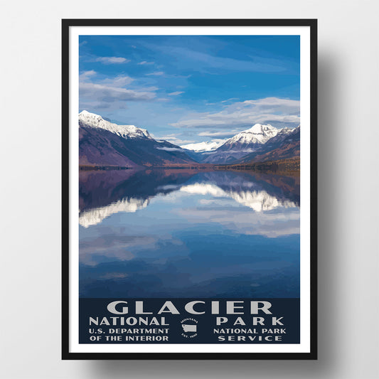 Glacier National Park Poster-WPA (Lake McDonald)