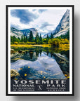 Yosemite National Park Poster-WPA (Mirror Lake)