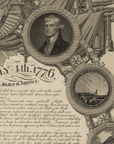 Historic "Declaration of Independence" Engraving by publisher John Binns as a small poster