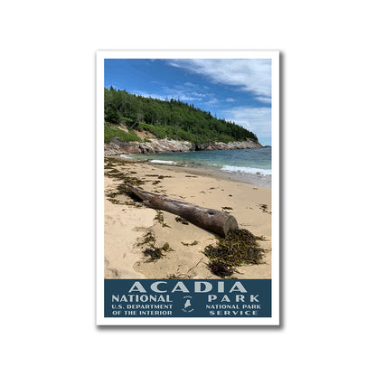 Acadia National Park Poster-WPA (Sand Beach)