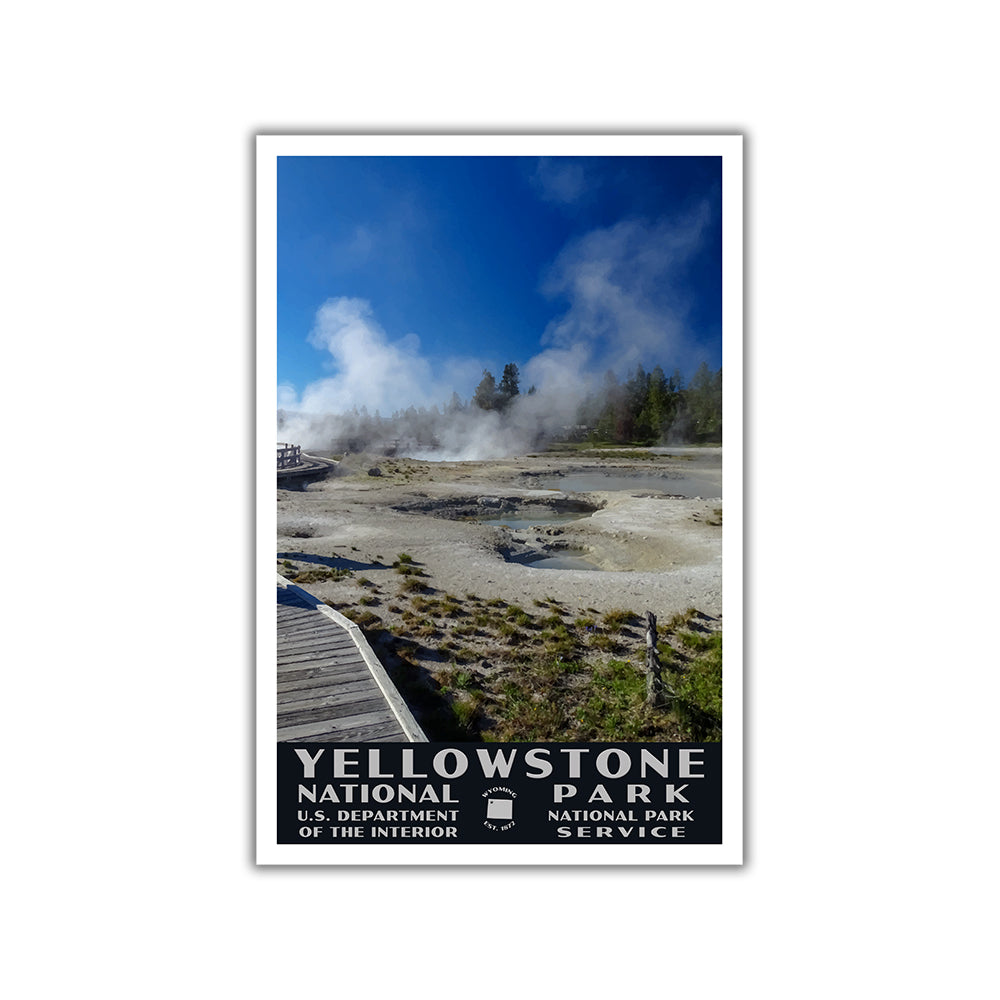 Yellowstone National Park Poster-WPA (West Thumb Geyser Basin)
