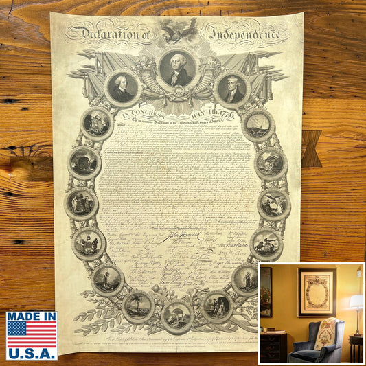 Historic "Declaration of Independence" engraving by publisher John Binns Archival print