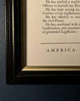 Framed "Declaration of Independence" from the Printing Office of Edes & Gill in Boston