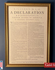 Framed "Declaration of Independence" from the Printing Office of Edes & Gill in Boston