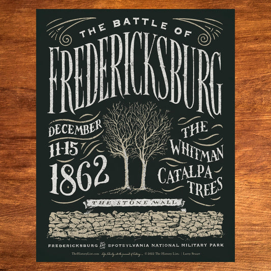 "The Battle of Fredericksburg — December 11-15, 1862" as a small poster